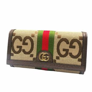 【中古】 GUCCI グッチ 523153 オフィディア・ジャンボGG コンチネンタル ウォレット 長財布 未使用品 23041515 HO