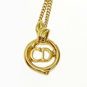 【1円スタート】Christian Dior クリスチャンディオール GP CDロゴ ゴールド ネックレス 274743