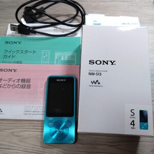 箱・説明書付き ソニー ウォークマン NW-S13 4GB SONY walkman ブルー