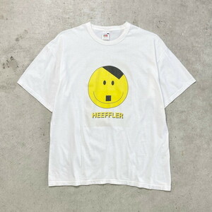 00年代 ニコちゃん スマイル パロディプリントTシャツ HEEFFLER メンズL