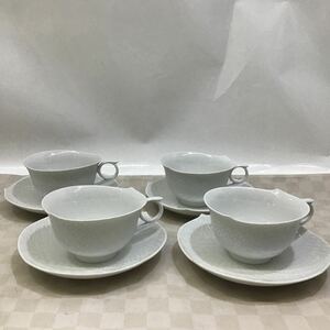 （宝）【同梱可】マイセン 波の戯れ ティーカップ＆ソーサー コーヒーカップ 洋食器 ホワイト 食器 