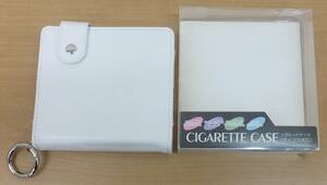 【未使用品】★CIGARETTE CASE シガレットケース アイコス対応 ホワイト　ケースをしたまま充電可能　キーホルダー付