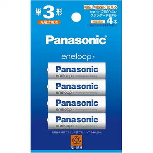 パナソニック Panasonic エネループ 単3形 4本パック(スタンダードモデル) BK-3MCD/4H 製造日2024年2月