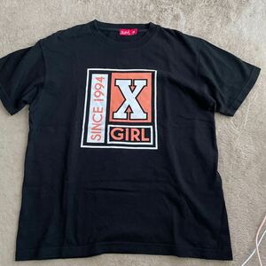 x-girl Tシャツ 黒　one size 綿100 SINCE 1994 半袖Tシャツ