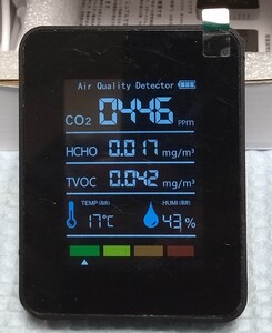 5 IN 1 大気状態測定機　温度 湿度 CO2 HCHO TVOC 