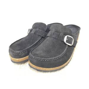 【BIRKENSTOCK】ビルケンシュトック★サンダル Buckley Shearling バックリーシアリング スエード ブラック 黒 sizeUK7 10