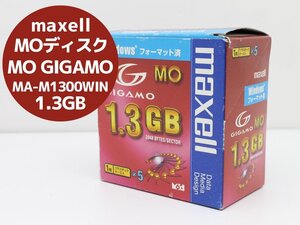 未使用品 5枚1セット maxell MOディスク GIGAMO MA-M1300WIN 1.3GB マクセル Windowsフォーマット済み 外箱ダメージ有り N89N