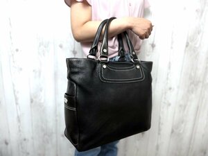 極美品 CELINE セリーヌ ブギーバッグ トートバッグ ハンドバッグ バッグ レザー 黒 A4収納可 メンズ 72495