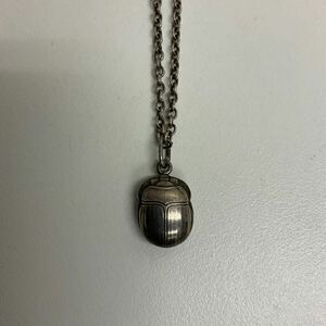 営MK74-60Y Georg Jeansen ジョージジェンセン スカラベ ペンダント ネックレス SILVER925 シルバー アクセサリー チェーン長さ約32cm 