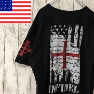 American Apparel 十字架 アメリカ古着 ビッグプリント Tシャツ