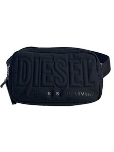 DIESEL◆ウエストバッグ/ナイロン/BLK/X09046P4630