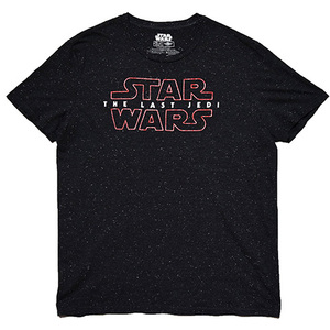 【XL】 スターウォーズ 最後のジェダイ ロゴプリント オーバーサイズ Tシャツ メンズXL ブラック/ネップ STAR WARS 大きいサイズ BA3442