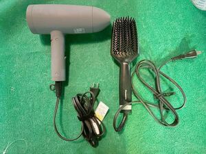 ○GW8193 サロニア　SALONIA Panasonic ブラシアイロン　ヘアドライヤーセット○