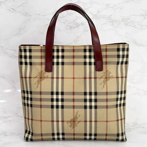 《大特価！》 バーバリー Burberry ハンドバッグ ノバチェック シャドーホース レザー 9-16627