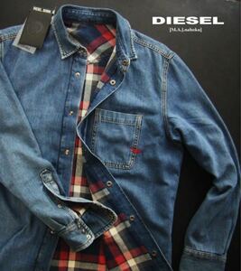 美品 DIESEL リバーシブル デニムシャツ M 日本L相当