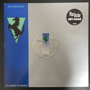 Wax Doctor - All I Need / Alex Reece, Metalheadz, R & S Records RS 96094 ドラムンベース,Drum&Bass,Drum