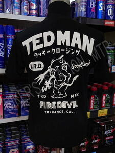 TEDMAN テッドマン Tシャツ ドライTシャツ TDRY-1800 バイクTシャツ シルキードライTシャツ エフ商会 ブラック Mサイズ
