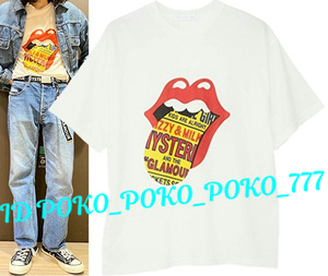 即決 未使用 ヒステリックグラマー THEE HYSTERIC XXX ローリングストーンズ DIZZY & MILKY Tシャツ