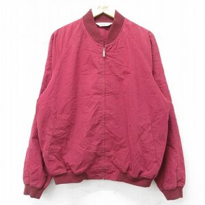 XL/古着 エルエルビーン LLBEAN 長袖 ジャケット メンズ 80s ワンポイントロゴ ラグラン エンジ 23sep28 中古 アウター ジャンパー ブ