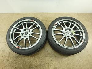 中古 ファルケン タイヤホイール 205/45R17　2本　夏　社外アルミ付