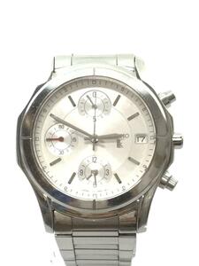 SEIKO◆クォーツ腕時計/アナログ/ステンレス/WHT/SLV/ーー/7t92obno