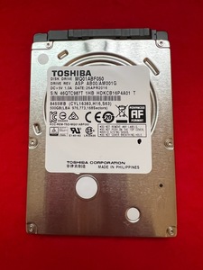 動作保証　HDD 500GB★SATA 2.5インチ★7ミリ厚★東芝 MQ01ABF050　(A030)