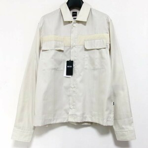 新品★HUGO BOSS★ヒューゴボス★シャツジャケット★M★コットン★ライトベージュ