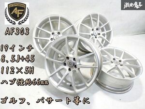 ●artform AF303 フォルクスワーゲン ベンツ 19インチ 8.5J +45 112 5穴 ハブ径約66mm コンケーブ ホイール 4本 ゴルフ パサート AUDI