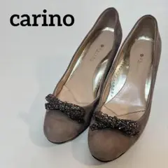 【carino】カリーノ　レディースパンプス　グレージュ　23.5cm