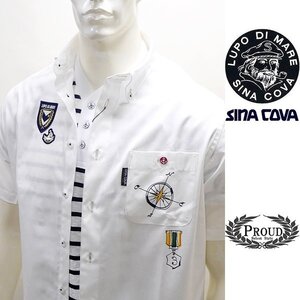 シナコバ シャツ L ゴルフ タウンウェア バックショットモデル メンズ 新作23SS 2322530 sc KRs m 23114510