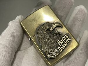 1円 ZIPPO ライター ハーレーダビッドソン ジッポ Zippoオイルライター真鍮製 中古品 喫煙グッズ ジッポー 火花確認済R67362