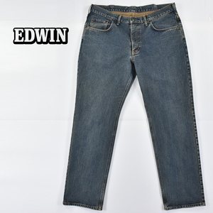 EDWIN エドウイン インターナショナルベーシック ★ 日本製 E404 ストレート ルーズ デニム ジーンズ パンツ インディゴ メンズ 38