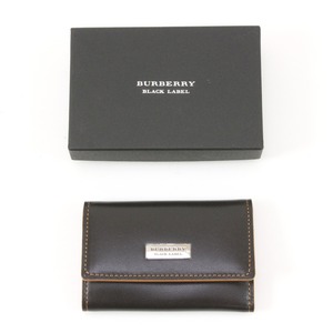 $$ BURBERRY BLACK LABEL バーバリーブラックレーベル キーケース 5連タイプ ダークブラウン 目立った傷や汚れなし