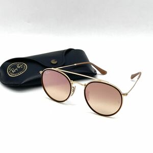 1円 良品 Ray-Ban レイバン サングラス ラウンド RB3647-N 51□22 145 ゴールドフレーム