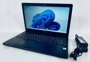 R8089C【USED】 美品 FUJITSU AH53/X FMVA53XBKS 15.6型/Core i7-6700HQ/メモリ8GB/大容量HDD1TB/BD/DVD-RW/office/Win11/WebCam/Bluetooth