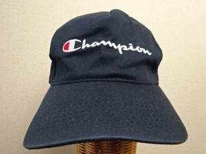 ☆Champion☆ダークNVベースボールCAP☆ＵＳＥＤ美品♪サイズフリー