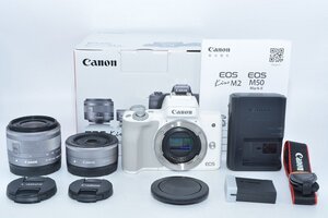 キヤノン Canon EOS Kiss M2 ダブルレンズキット ホワイト