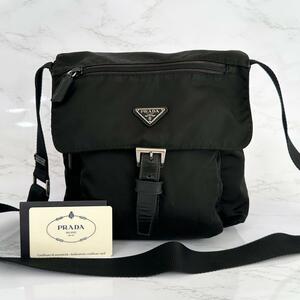 《大特価！》 PRADA プラダ ショルダーバッグ ナイロン ブラック 三角ロゴプレート　0017747