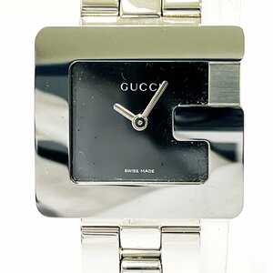 【1円スタート】【箱付き】GUCCI グッチ 3600L スクエア SS ブラック文字盤 クオーツ レディース腕時計 294716