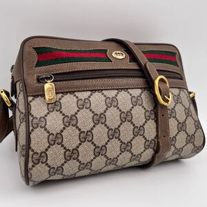 【極美品】粉吹きなし！ベタなし！GUCCI グッチ シェリーライン ショルダーバッグ オールドグッチ ヴィンテージ インターロッキング GG