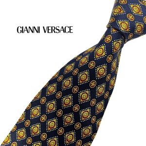 GIANNI VERSACE ネクタイ メドゥーサ柄 パターン柄 ジャンニヴェルサーチ USED 中古 m070