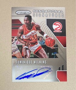 NBA PANINI ＃21ドミニク・ウィルキンス 直筆サインカード アトランタホークス Dominique Wilkins Prizm Auto Sensational Signatures