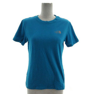 ザノースフェイス THE NORTH FACE S/S DACRONQD MAXIFRESH CREW Tシャツ 半袖 NTW30977 ロゴプリント ブルー系 青系 L