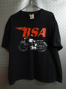 アメリカン古着ロッカーズバイカースタイルビンテージUS製BSA赤ロゴTシャツ