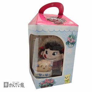 不二家 FUJIYA 冬のおでかけ ペコちゃん キャラクタードール お座りペコちゃん 昭和レトロ アンティーク ぬいぐるみ 外箱ダメージ有り