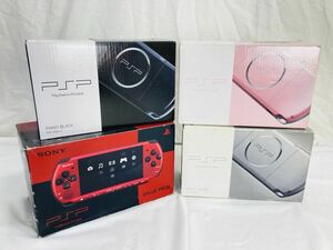 SONY ソニー PSP 本体 Playstation 本体 4台 まとめ セット 元箱 充電器 PSP-3000 ゲームプレイ確認済み II-240824033