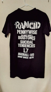 the bash festival RANCID PENNYWISE L7 MADBALL ランシド ロック Tシャツ 黒 ブラック パンク 古着 フェス レア ヴィンテージ(NIRVANA)