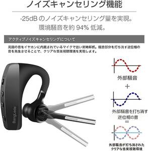 高品質 Bluetooth 5.0 ヘッドセット、ノイズキャンセリング機能付き、