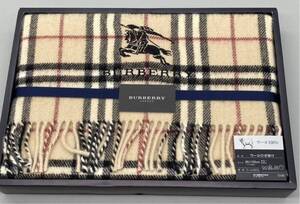 激レア/廃盤【送料無料】 BURBERRY/正規品/新品未使用/ひざ掛け/膝掛け/ひざかけ/ノバチェック/西川産業株式会社/ブランド/ウール/冬(Y232)