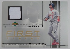 アルバート・プホルス 2001 UPPER DECK FIRST TIMERS AUTHENTIC GAME-USED JERSEY ALBERT PUJOLS RELIC RMEMORABILIA BASEBALL non auto RC